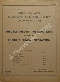 Book cover of Miscellaneous Instructions relating to Freight Train Operation by British Railways Southern Operating Area (Eastern Section)